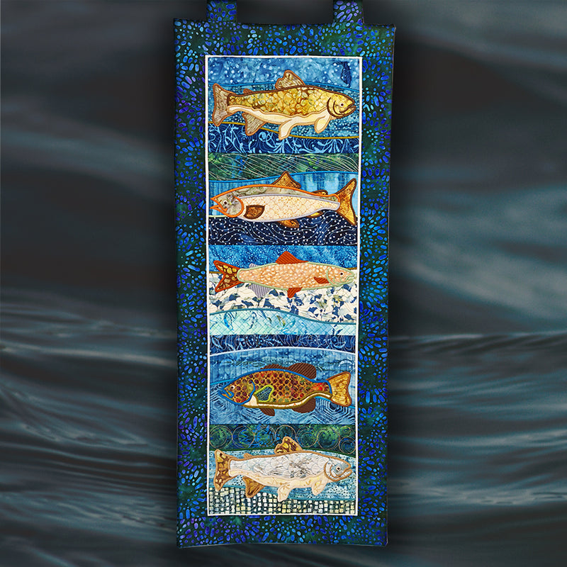 ITH Machine embroidery Design - Fish Hanger or Table Runner
