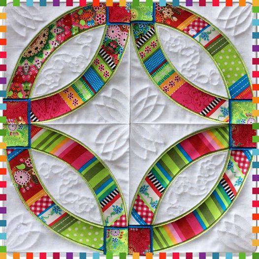 Wedding Rings Quilt and Blocks 4x4 5x5 6x6 7x7 - Sweet Pea