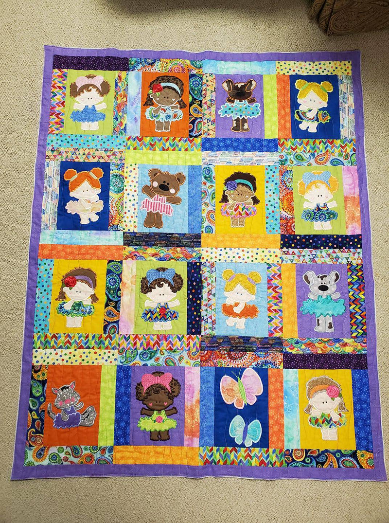 Ballerina Quilt for 5x7 and 6x10 - Sweet Pea
