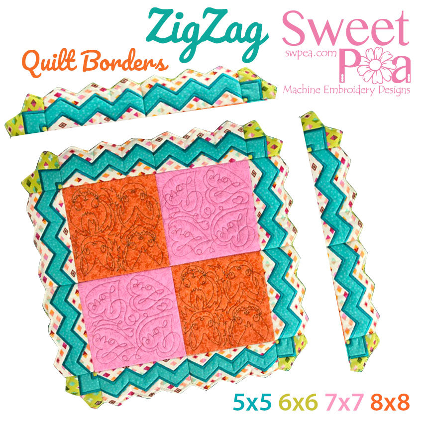 Zigzag quilt border block 5x5 6x6 7x7 and 8x8 - Sweet Pea Australia In the hoop machine embroidery designs. in the hoop project, in the hoop embroidery designs, craft in the hoop project, diy in the hoop project, diy craft in the hoop project, in the hoop embroidery patterns, design in the hoop patterns, embroidery designs for in the hoop embroidery projects, best in the hoop machine embroidery designs perfect for all hoops and embroidery machines