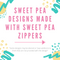 Sweet Pea #3 Zippers - WHITE/RAINBOW - Sweet Pea In The Hoop Machine Embroidery Design