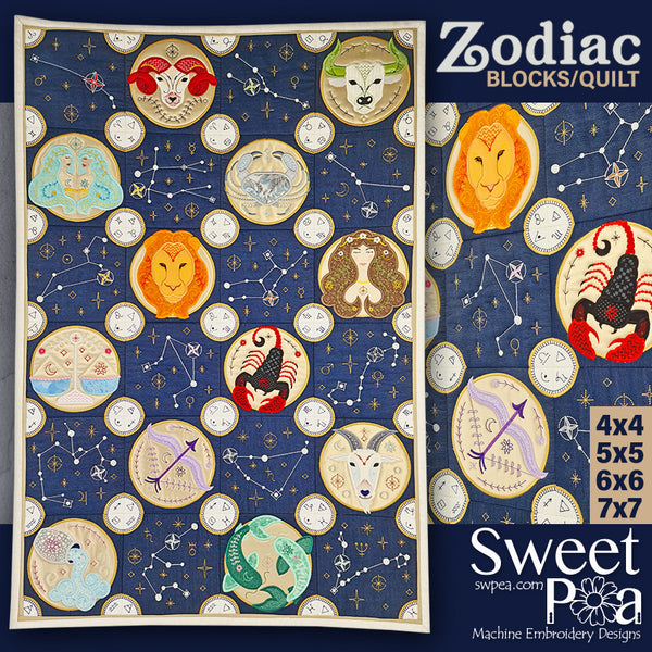 BOM Zodiac Quilt Block - Assembly Instructions | Sweet Pea.