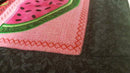 Watermelon table runner, mugrug, coaster set 4x4 5x7 6x10 8x12 in the hoop machine embroidery design - Sweet Pea