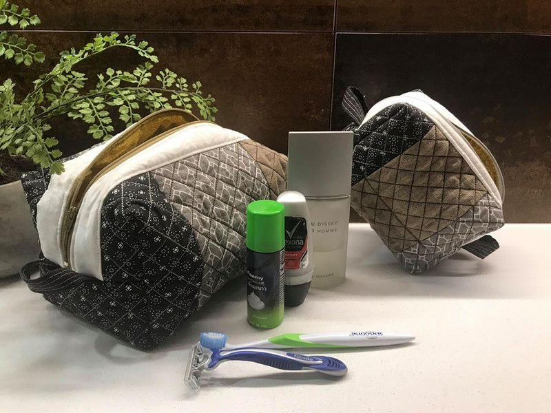 Mid Century Modern Bauhaus Geometric Dopp Kit Bag, 50s Retro Abstract Toiletry Bag, Travel Organizer main image 1