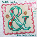 Ampersand '&' Symbol Bunting add on 4x4 5x5 6x6 - Sweet Pea