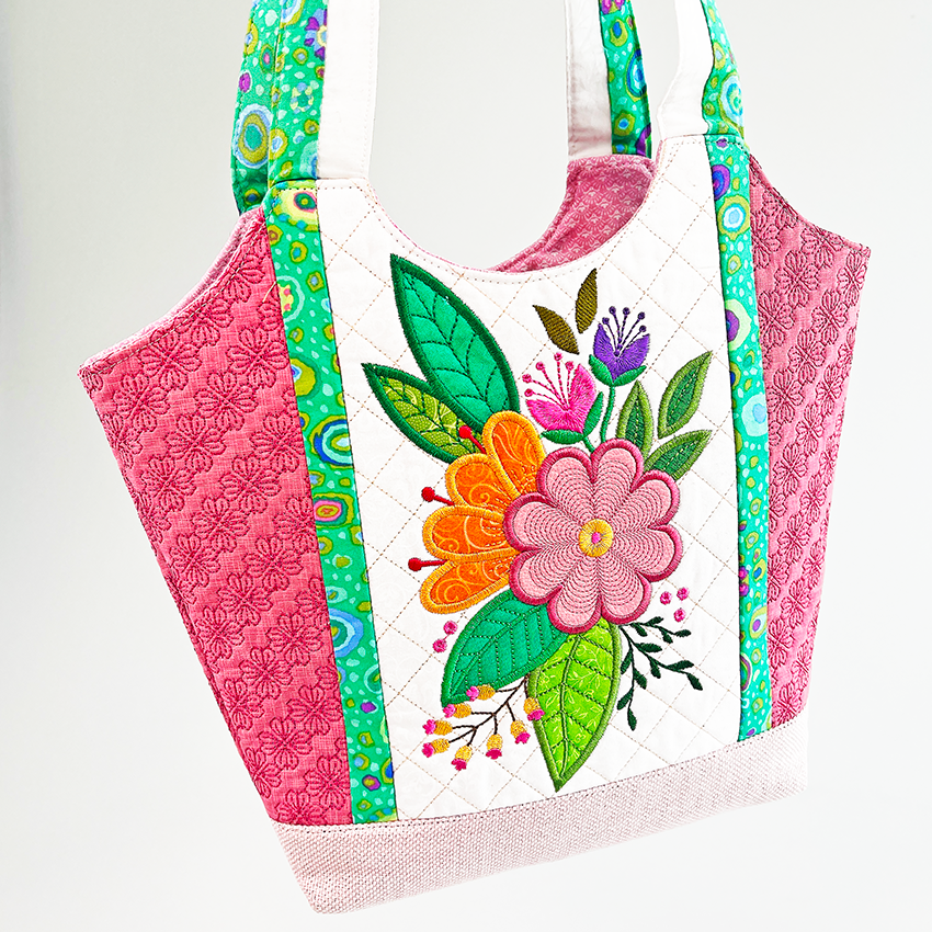 Bloom Bag 5x7 6x10 7x12 In the hoop machine embroidery designs