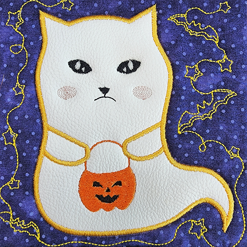 Cute Ghost Runner 4x4 5x5 6x6 7x7 In the hoop machine embroidery designs