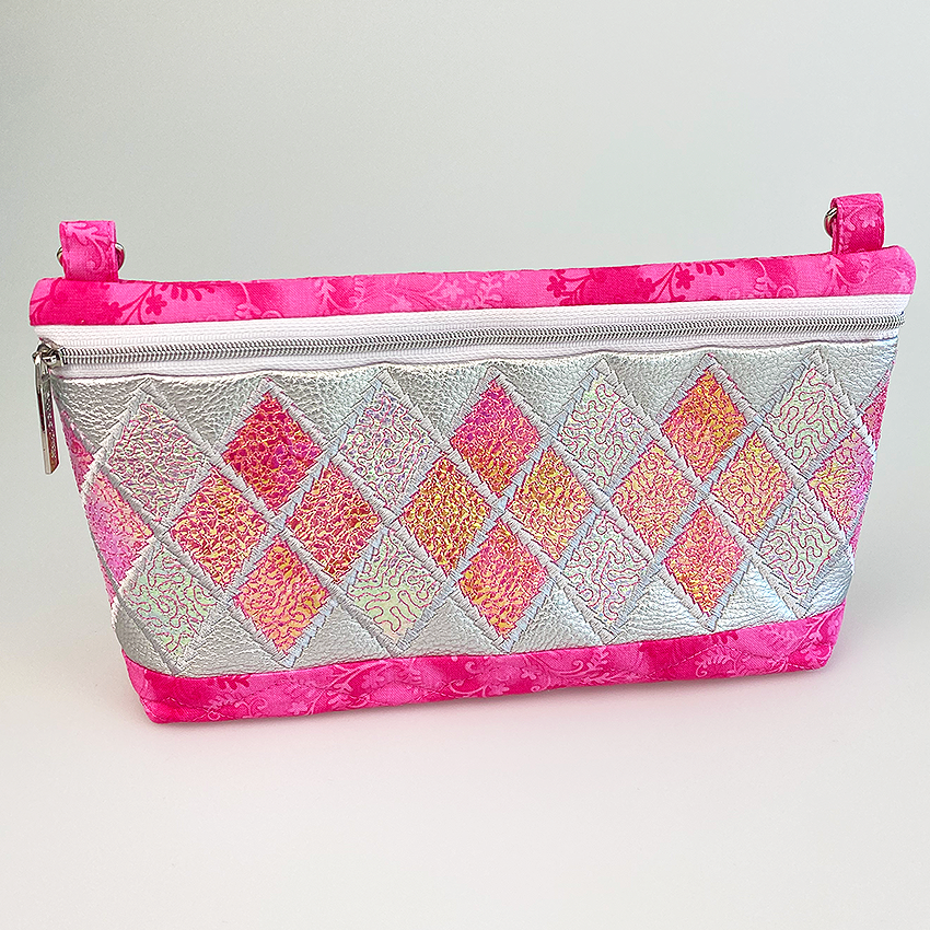 double diamond purse in pink