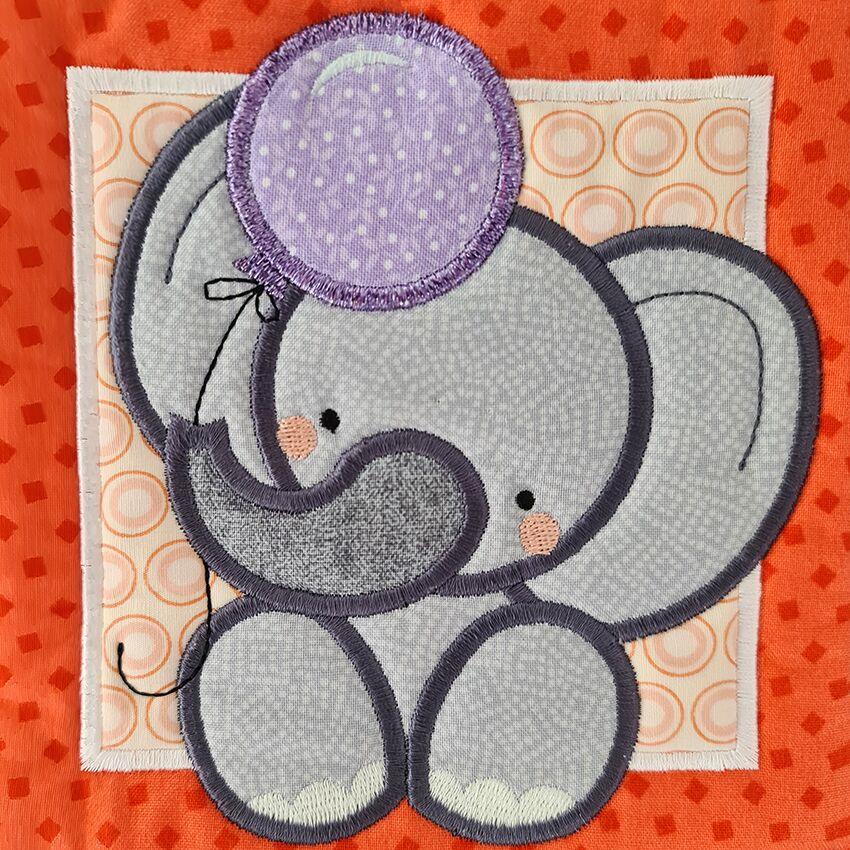 Baby outlet Quilt- Hand Applique- Pink Elephants- Timeless and Classic- Memorable GIft