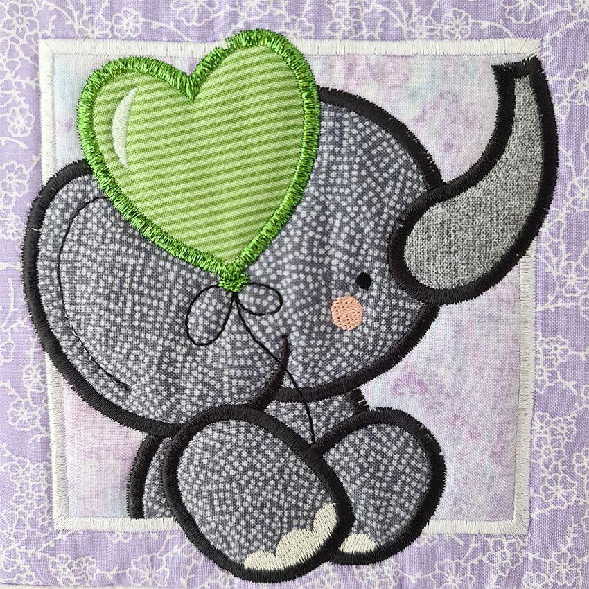 Elephant with Balloons Baby Quilt 4x4 5x5 6x6 7x7 - Sweet Pea Australia In the hoop machine embroidery designs. in the hoop project, in the hoop embroidery designs, craft in the hoop project, diy in the hoop project, diy craft in the hoop project, in the hoop embroidery patterns, design in the hoop patterns, embroidery designs for in the hoop embroidery projects, best in the hoop machine embroidery designs perfect for all hoops and embroidery machines