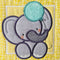 Elephant with Balloons Baby Quilt 4x4 5x5 6x6 7x7 - Sweet Pea