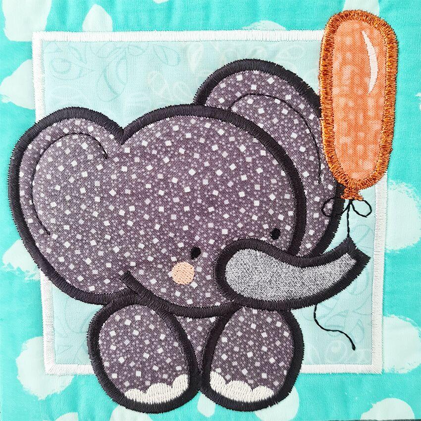 Elephant with Balloons Baby Quilt elephant-with-balloons-baby-quilt