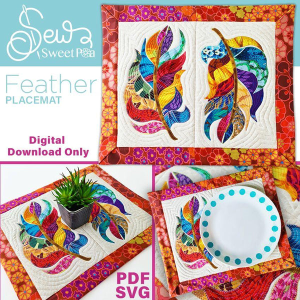 Feather Placemat Sewing Pattern | Sweet Pea.