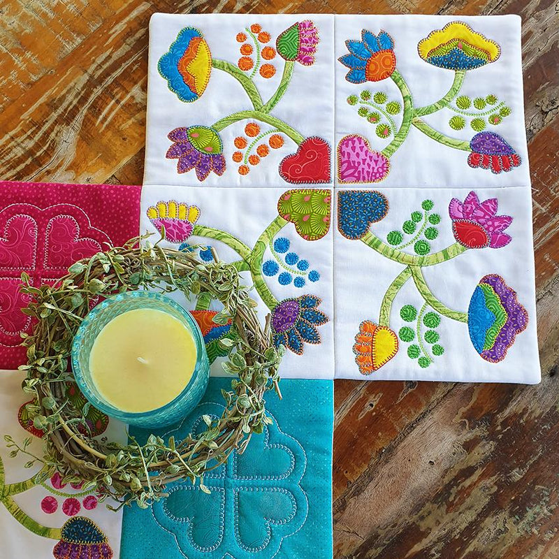 Good Things Come In Four Applique & Table Runner Pattern | Sweet Pea.