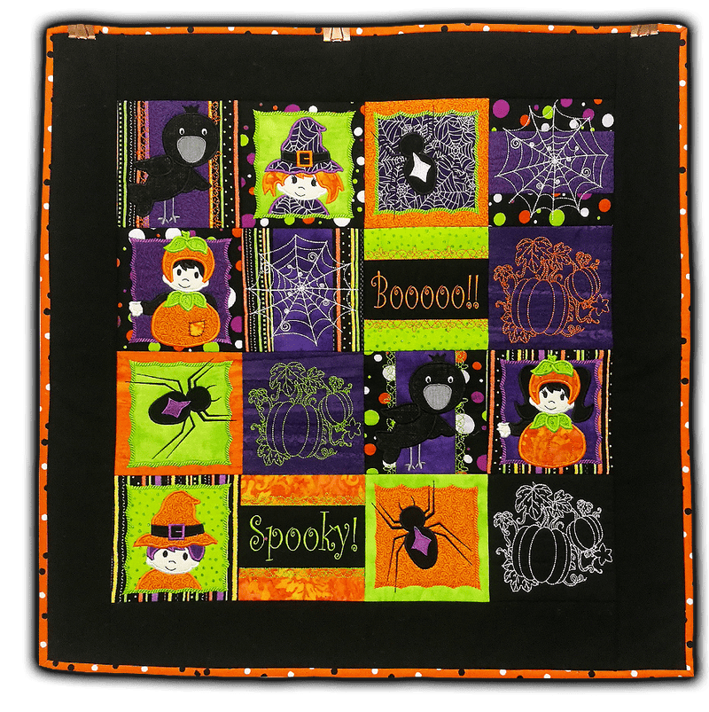 Halloween Quilt 5x5, 6x6, 7x7 and 8x8 - Sweet Pea