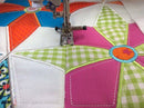 Jackie's Star Sewing Machine Cover and Quilt Block 4x4 5x5 6x6 and 7x7 - Sweet Pea