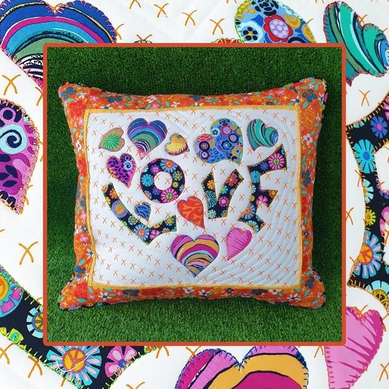 Love Cushion Applique Sewing Pattern. | Sweet Pea.