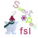 Snowman FSL Earrings - Sweet Pea