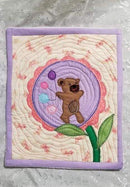 Teddy Bear Applique with Flowers or Balloons. - Sweet Pea
