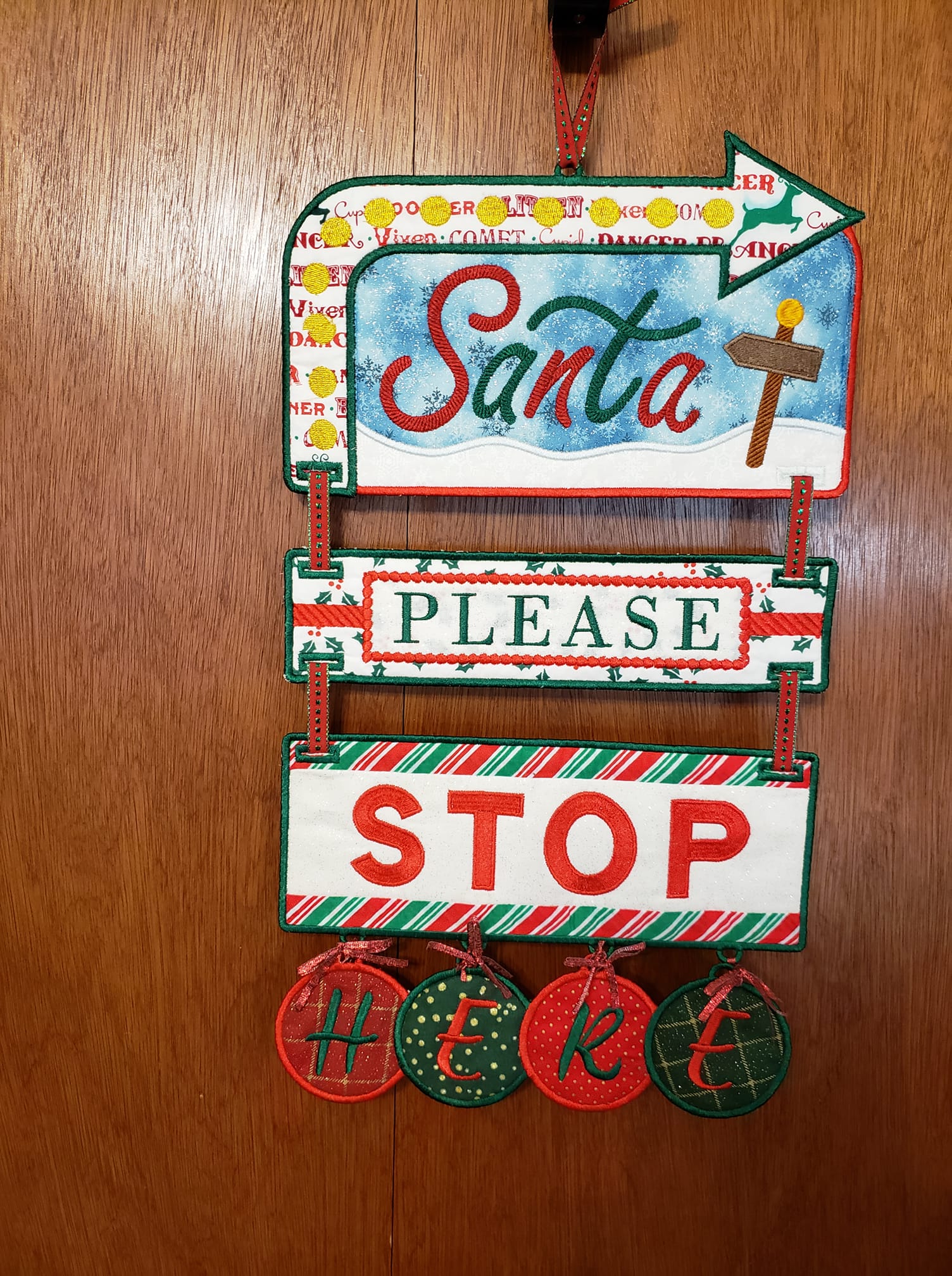 Santa Please Stop Here Hanger 5x7 6x10 7x12 - Sweet Pea Australia In the hoop machine embroidery designs. in the hoop project, in the hoop embroidery designs, craft in the hoop project, diy in the hoop project, diy craft in the hoop project, in the hoop embroidery patterns, design in the hoop patterns, embroidery designs for in the hoop embroidery projects, best in the hoop machine embroidery designs perfect for all hoops and embroidery machines